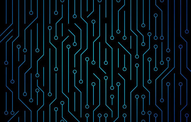 Circuit board. High-tech technology background texture. Pattern abstract illustration.
